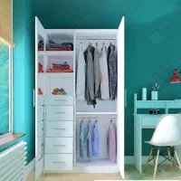 ست تخت خواب و میزدراور دخترانه مینیمال کد94|تخت و سرویس خواب|همدان, |دیوار