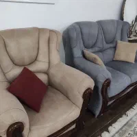 مبلمان هفت نفره و جلو مبلی و میز عسلی