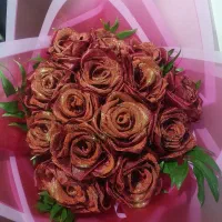 دسته گل روبانی