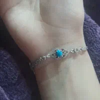 دستبند نقره فیروزه