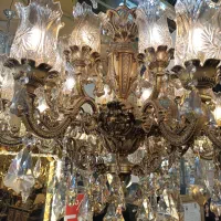 لوستر قالب دایکاست تمام برنج فوق سنگنین(با فاکتور)|لوستر و چراغ آویز|تهران, سعادت‌آباد|دیوار