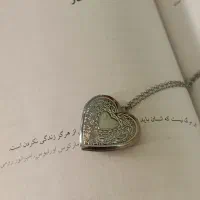 گردنبند لاکت قلبی استیل