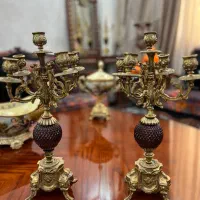 آینه میز کنسول قدیمی انتیک عتیقه ساعت شمعدان|بوفه، ویترین، کنسول|تهران, افسریه جنوبی|دیوار
