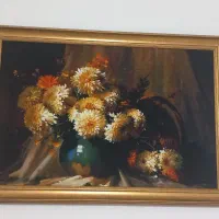 تابلو مخمل قاب چوبی