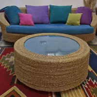 فروش مبل نیم ست حصیری