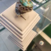 انگشتر نقره کار دست عقیق وفیروزه