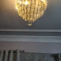 یک جفت لوستر سقفی کریستال