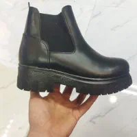 نیم بوت چرم طبیعی بغل کش