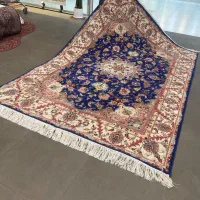 فرش دستباف ابی کاربنی گل ابریشم (بساک کرج هستیم )|فرش|تهران, گلستان (شهرک راه آهن)|دیوار