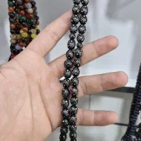 تسبیح داز طبیعی(خرمای وحشی)قواره درشت نقره کوب