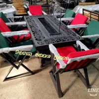 میز آتشکده دور cnc /صندلی باغی