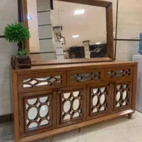 کنسول دراوربا اینه عکس خودکالاس چوب گردو نقد اقساط