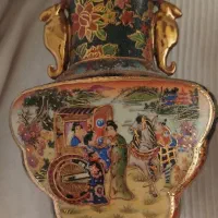 گلدان چینی دکوری بسیار خاص و کمیاب طلاکوب|صنایع دستی و سایر لوازم تزئینی|مشهد, وکیل‌آباد|دیوار