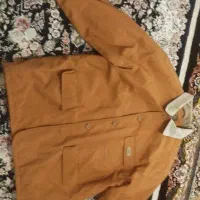 دو عدد کاپشن مردانه سایز خیلی بزرگ سیاه و نارنجی