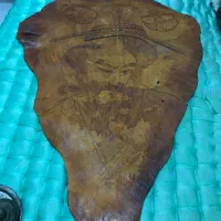 تابلو نقاشی رو چرم واقعی وطبیعی و قدیمی با زعفران|تابلو، نقاشی، عکس|لاهیجان, گلستان|دیوار