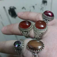 پنج عدد انگشتر نقره.