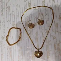 دستبند کارتیر و نیم ست استیل قلبی