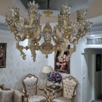 لوستر ملکه ۲۴ شعله تمام برنز