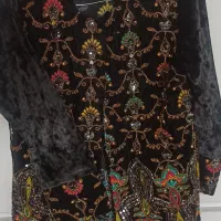 مانتو مخمل سوزن دوزی