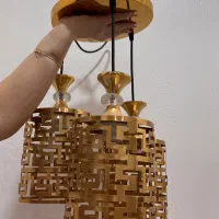 ۲ جفت لوستر طلایی