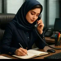 به یک منشی خانم (مدیر داخلی)