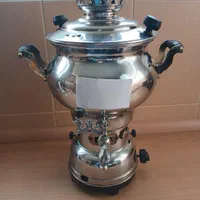 سماورگازی زرّین۶لیتری استیل ضخیم(وزن۲ونیم کیلو)