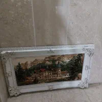 تابلو فرش با قاب چوبی.در حد نو