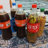آبغوره خانگی فلفل ترشی مقدار۲کیلو بادام شیرین