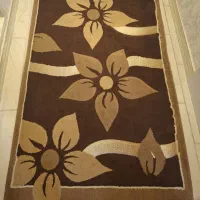 دو عدد فرش فانتزی سالم و تمیز یک در یک ونیم