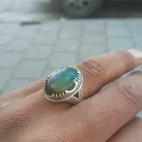 انگشتر خیلی قدیمی نقره حقیق سبز