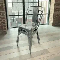 صندلی فلزی رنگ متال میز کافه رستوران تراس فضای باز