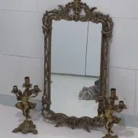 آینه شمعدون برنز