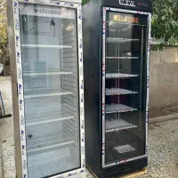 فریزر ایستاده ویترینی عرض 70 داخل مشکی داخل سفید