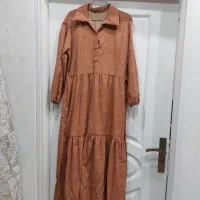 پیراهن مخمل کبریتی بلند