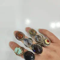 انگشتر شجر باباقوری عقیق حدید و ..