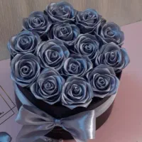 گل روز با روبان|گل مصنوعی|زرند, |دیوار