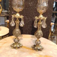 شمعدان مدل رز برنجی زیبا و جدید|صنایع دستی و سایر لوازم تزئینی|الوند, |دیوار