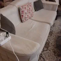 مبل ۵نفره ویک سه نفره طوسی|مبلمان خانگی و میز عسلی|بهشهر, |دیوار