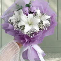 دسته گل لیلیوم عروسکی جاودان فقط ۹۸۰