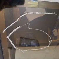 زنجیر و دستبند نقره ست زنانه