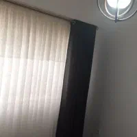 پرده پانچ با آستری و پرده حریر چوب پرده کرکره ای|پرده، رانر، رومیزی|مشهد, آبادگران|دیوار