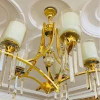 لوستر طلایی پنج شعله