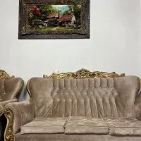 مبل 7نفره سلطنتی همراه میزعسلی و جلومبلی|مبلمان خانگی و میز عسلی|بندر انزلی, پردیس|دیوار
