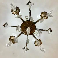 لوستر برنز بزرگ ۸شاخه|لوستر و چراغ آویز|رشت, کوی مهر|دیوار