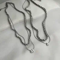 گردنبند حروف ست دولاین