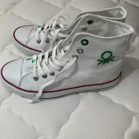 کتانی ساقدار سفید بنتون