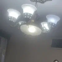 ی جفت لوستر 5 شاخه وی دیوار کوب ست