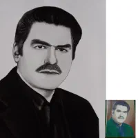 طراحی چهره سیاه قلم