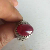 انگشتر یاقوت سرخ طبیعی دانه اناری