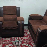 مبل 7نفره دست دوم با میز و گلدان